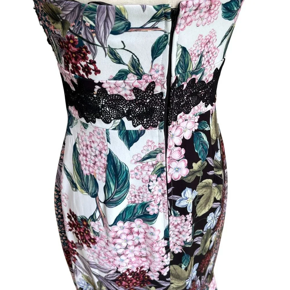NWT Keepsake Label Lost Dreams Bodycon Midi Strapless Flounce Hem Dress XS Small - Picture 9 of 12